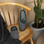 Felt slippers rubber sole 37/38 EU / 5.5 UK