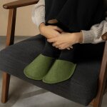 G&auml;stepantoffel Wollfilz anthrazit
