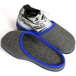 Over slippers felt sole One Size / 12 UK - Blue