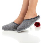 Felt slippers felt sole - gray shelves