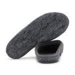 Herren/Damen Filzpantoffel Dunkelgrau/Anthrazit 45