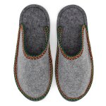 Guest Slippers border Gray L (6/9 UK)