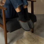 G&auml;stepantoffel Bord&uuml;re Grau XL (44-47)
