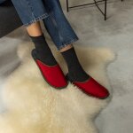 Guest Slippers border Red L (6/9 UK)