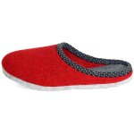 Felt slippers felt sole - red