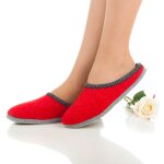Felt slippers red 43/44 EU / 9.5 UK