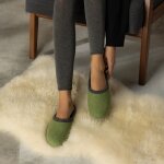Felt slippers green 46/47 EU / 12.5 UK
