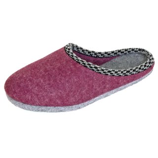 Felt slippers felt sole - berry