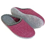 Felt slippers felt sole - berry 46/47 EU / 12.5 UK