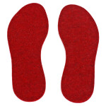 Insoles from felt - red