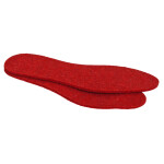 Insoles from felt - red