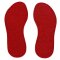 Insoles from felt - red