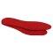 Insoles from felt - red