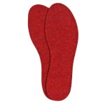 Insoles from felt - red 7 UK