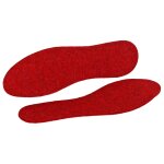 Einlegesohlen aus Filz - Rot 42