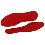 Insoles from felt - red 9.5 UK