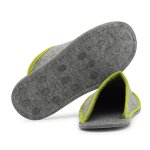 G&auml;stepantoffel Walkfilz ABS Erbse M 36-39