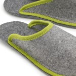 G&auml;stepantoffel Walkfilz ABS Erbse L 40-43