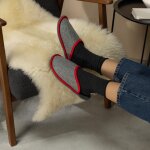 G&auml;stepantoffel Walkfilz ABS Rot L 40-43