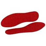 Insoles from felt - red