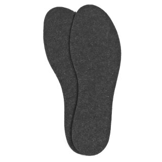 Insoles from felt - anthracite