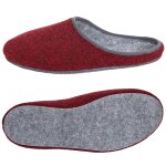 Mens / womens felt slippers red 3,5 UK
