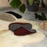 Mens / womens felt slippers red 3,5 UK