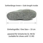 Überpantoffel Filzsohle - Blau 5 Paar im Set