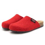 Bio Filzclogs mit Korkfußbett - Rot