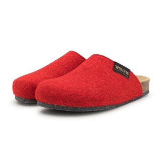 Bio felt clogs red 39 EU / 6 UK